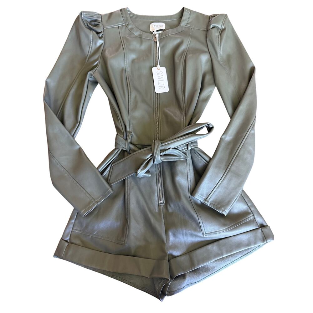 Saylor Alwyn leather Romper size small NEW